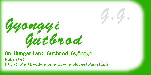 gyongyi gutbrod business card